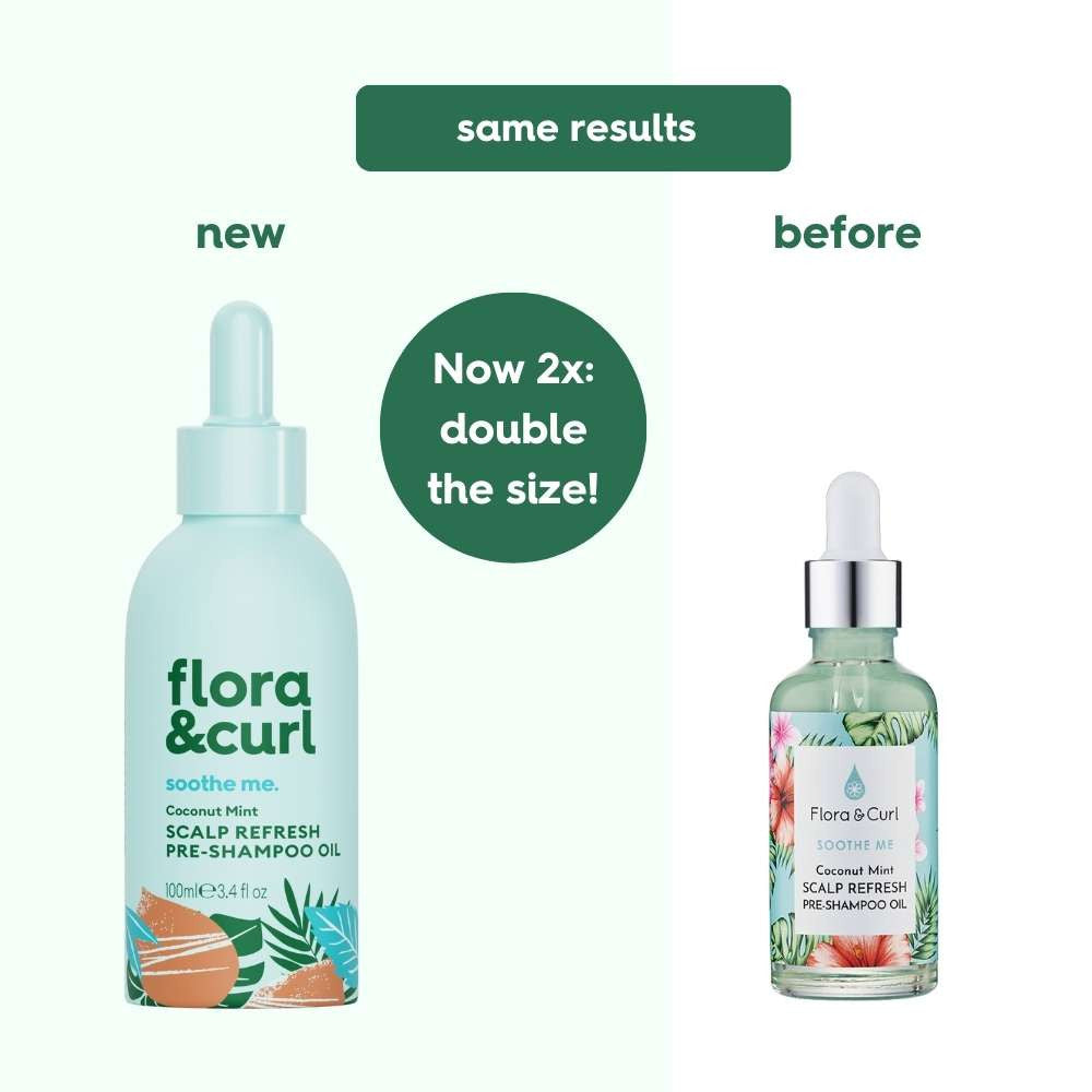 Flora & Curl Soothe Me Kokosnuss-Minze Kopfhaut-Erfrischung Pre-Shampoo Öl 100ml