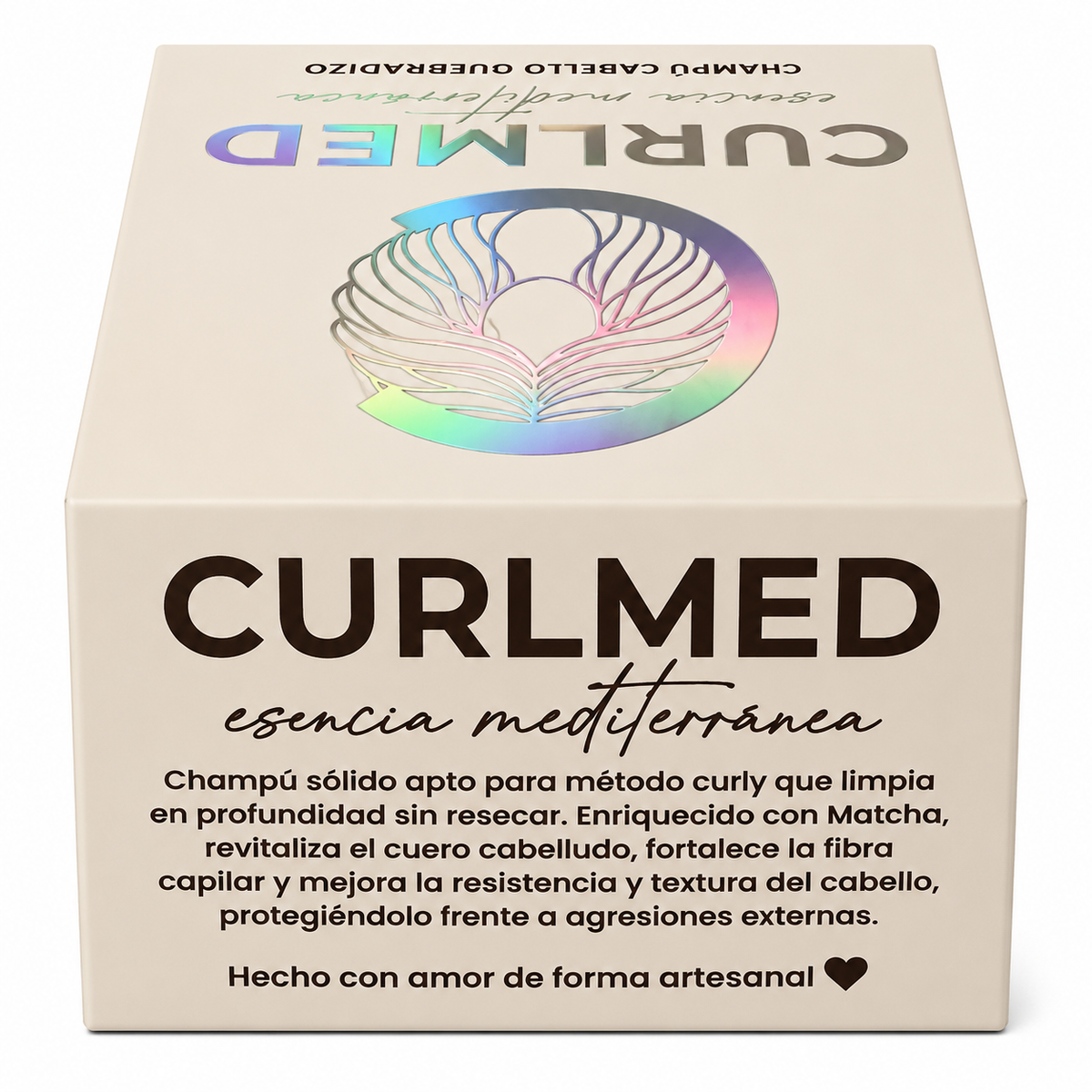 CurlMed Festes Shampoo Sprödes Haar Matcha Tee 80g