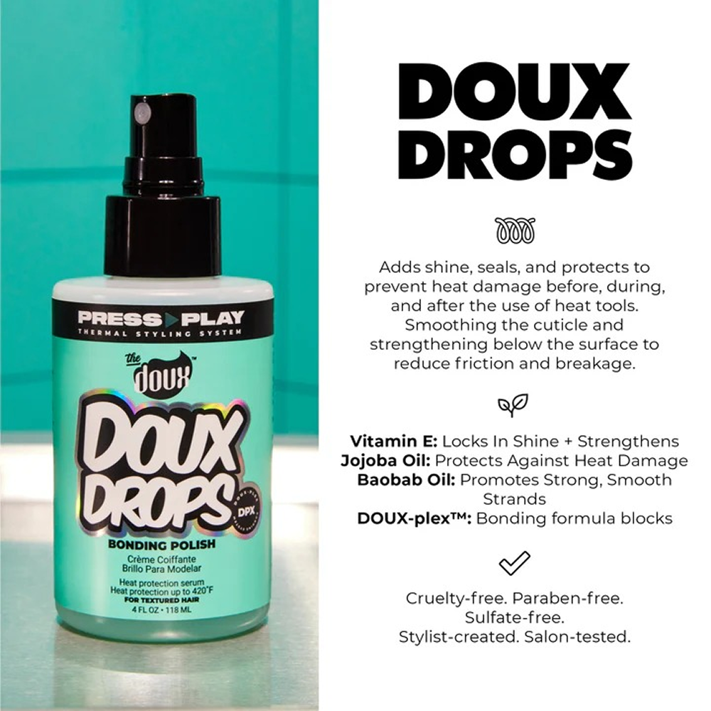 The Doux Press Play Drops Bonding Polish 4oz