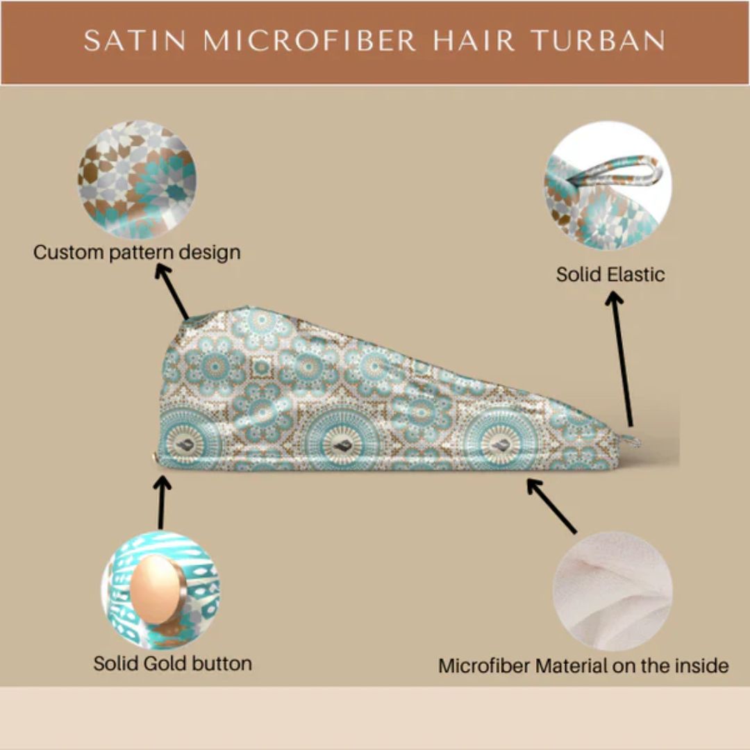 Bounce Curl Satin Mikrofaser Turban