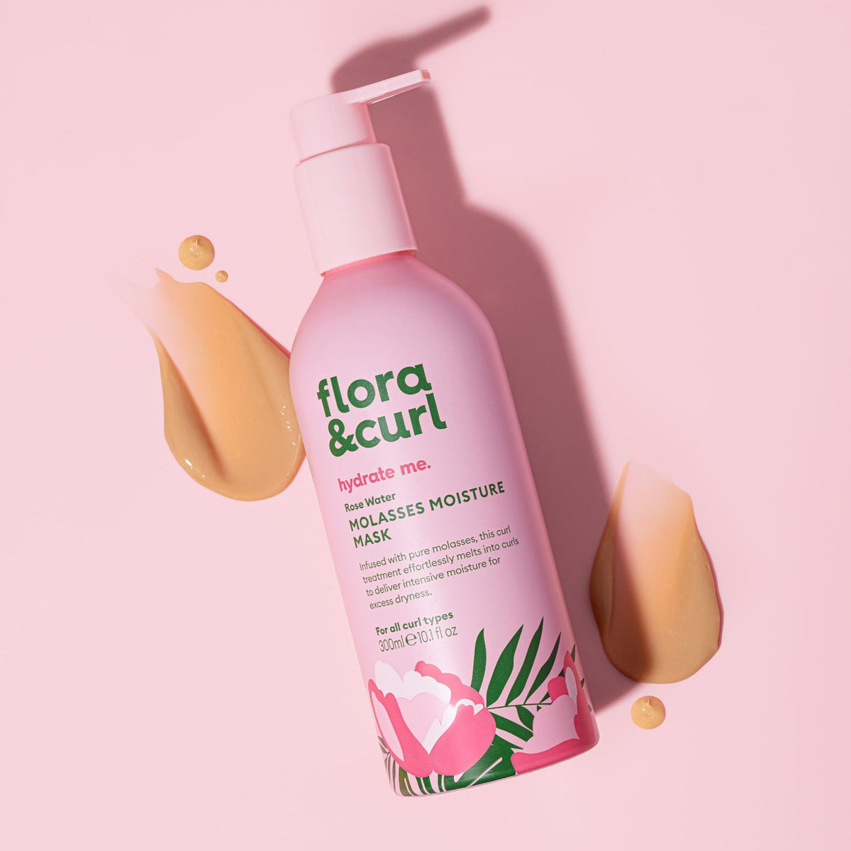 Flora & Curl Hydrate Me Rose Water Molasses Moisture Mask 300ml