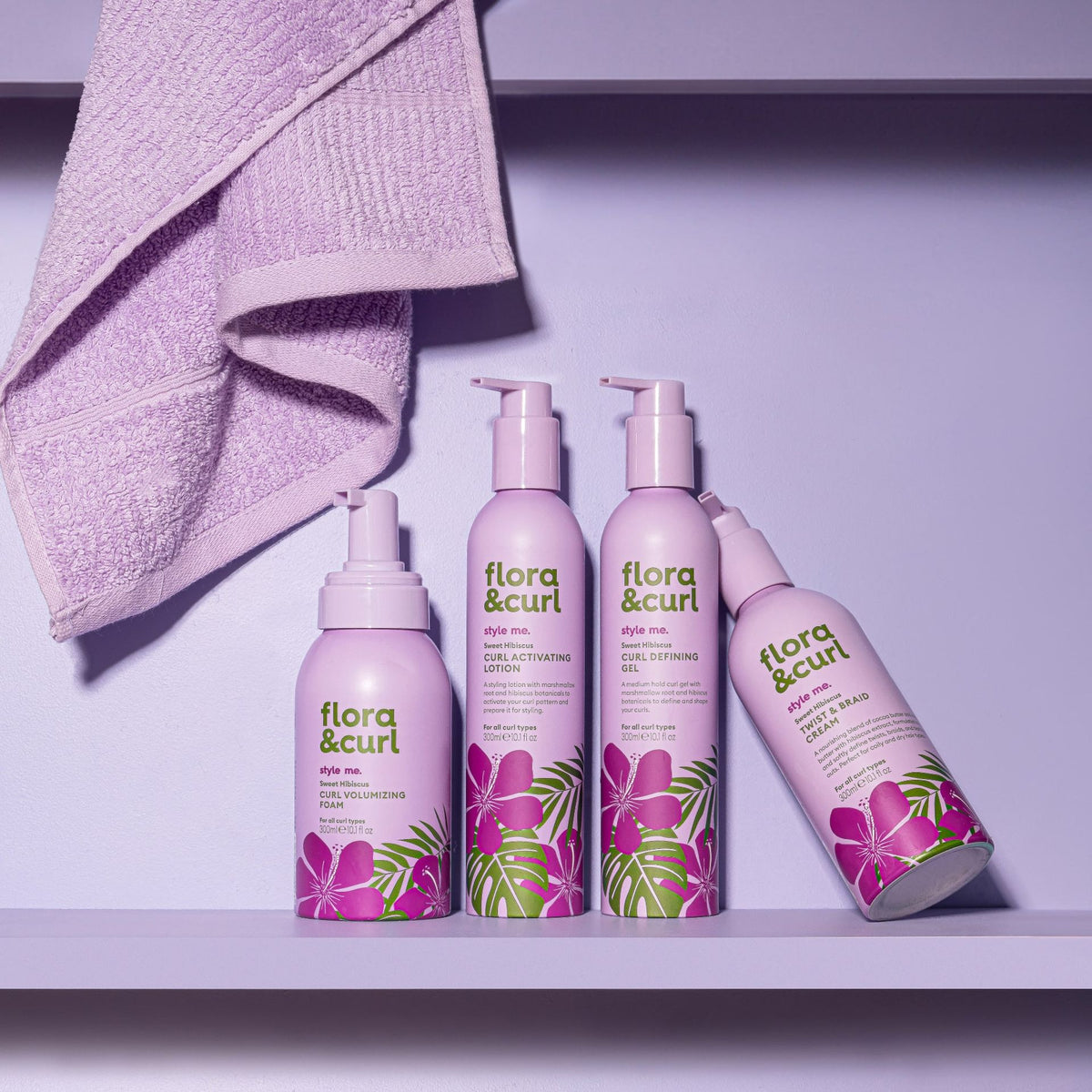 Flora & Curl Style Me Sweet Hibiscus Locken definierendes Gel 300ml