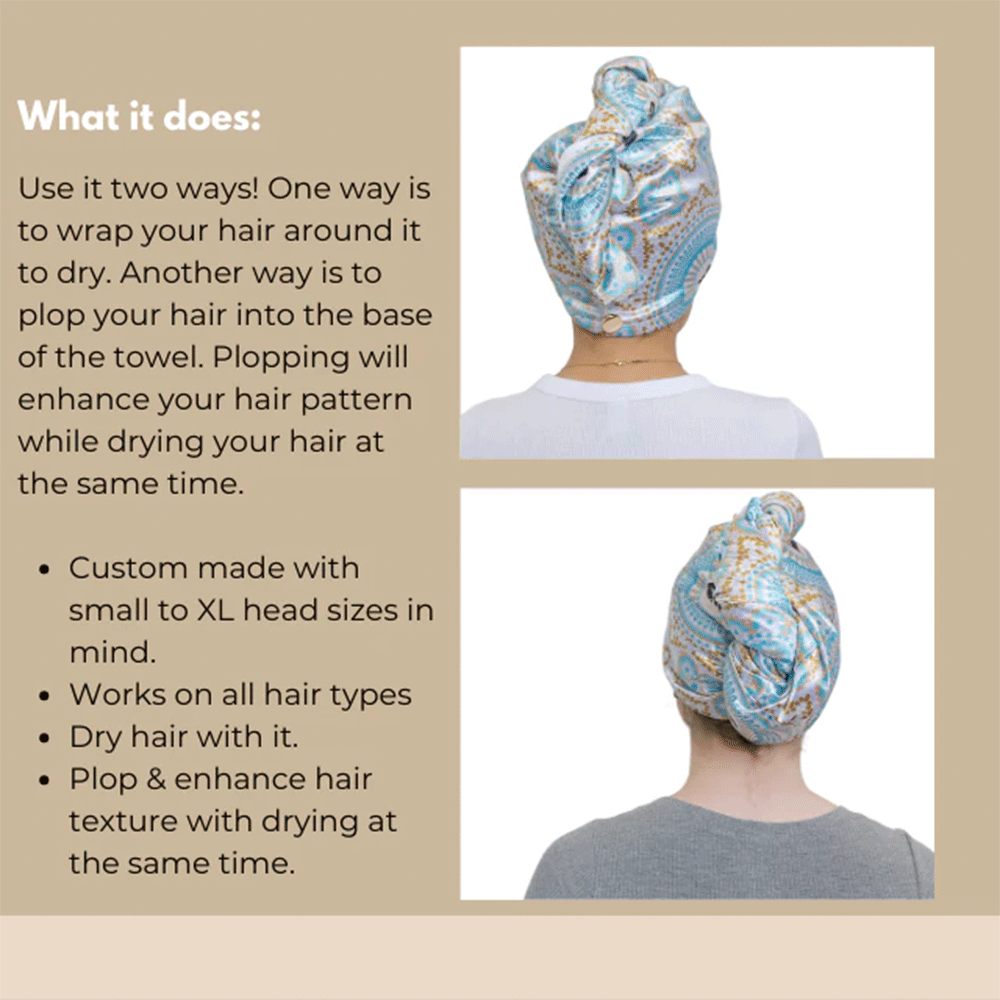 Bounce Curl Satin Mikrofaser Turban