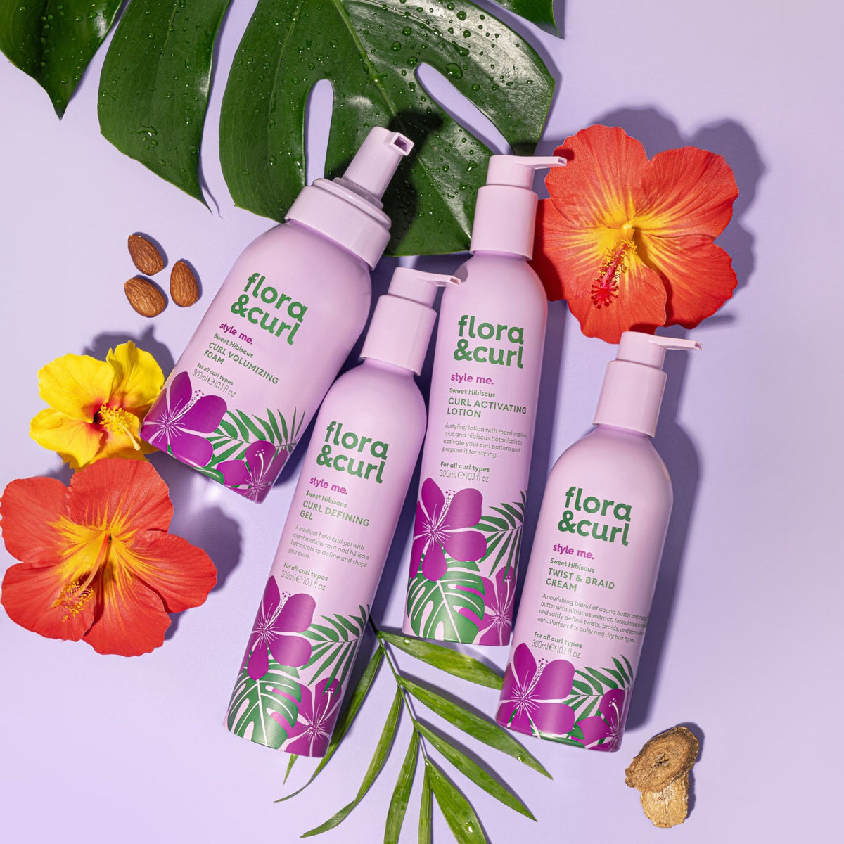 Flora & Curl Style Me Sweet Hibiscus Curl Activating Lotion 300ml
