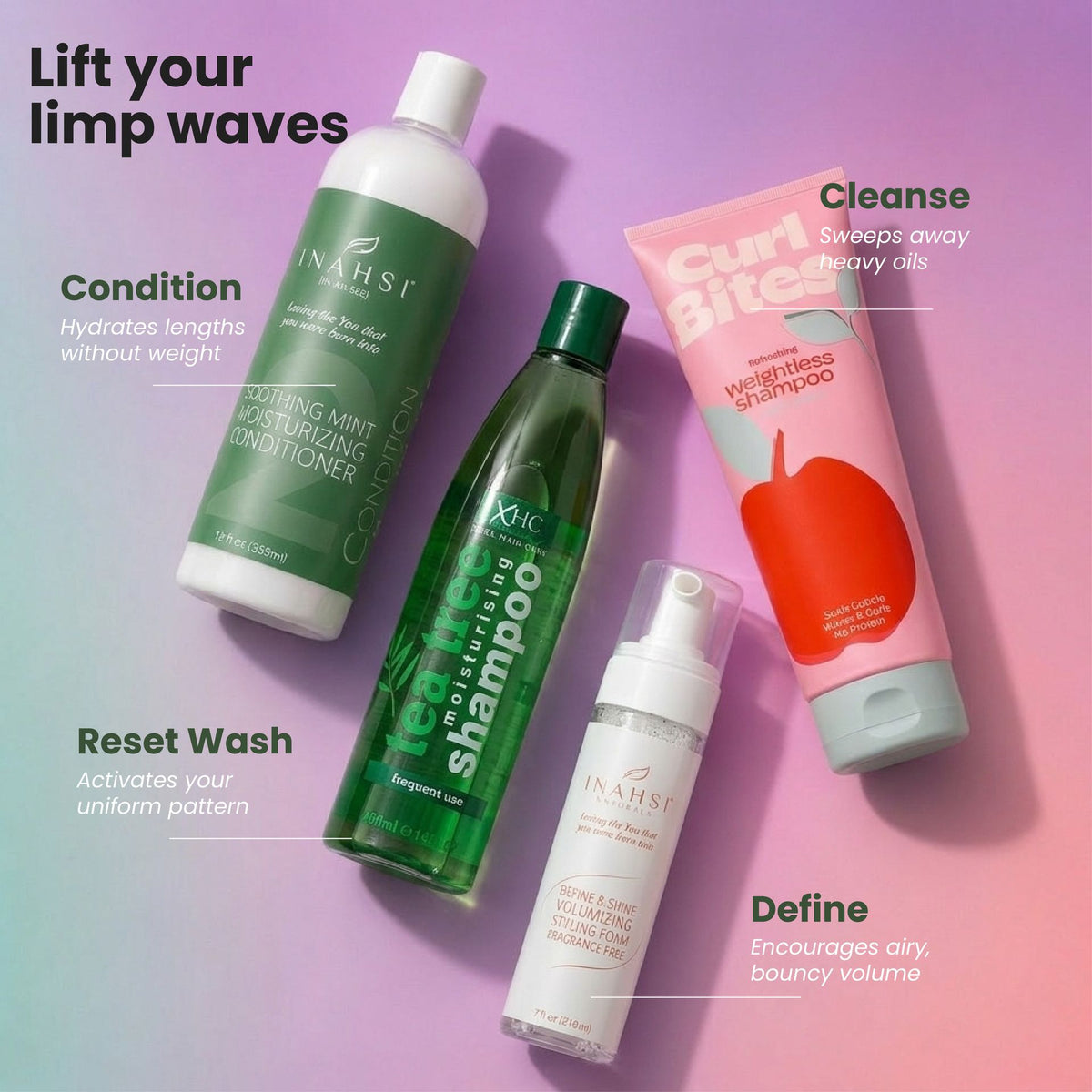 CurlyNest Starter-Set für welliges Haar 2A-2B – Schwereloses Volumen