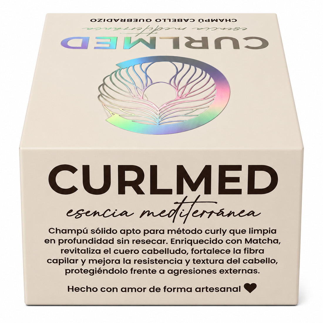 CurlMed Festes Shampoo Sprödes Haar Matcha Tee 80g