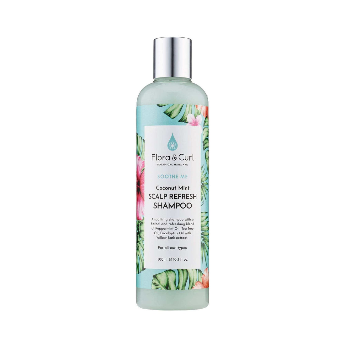 Flora &amp; Curl Soothe Me Kokosnuss Minze Kopfhaut-Erfrischungs-Shampoo 300ml