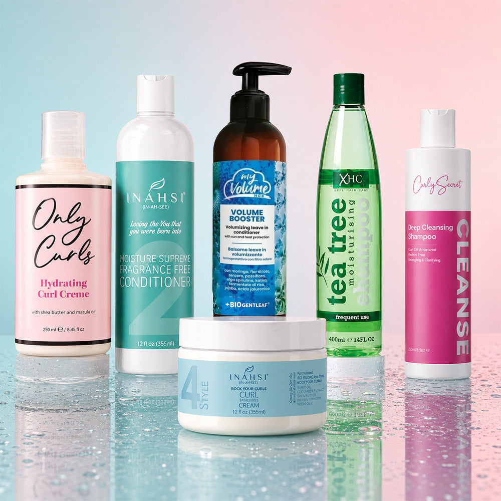 CurlyNest Starter-Kit für krauses, lockiges Haar 4B-4C – Stärkung der Haarstruktur
