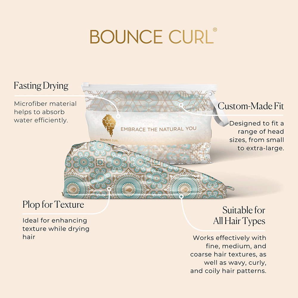 Bounce Curl Satin Mikrofaser Turban