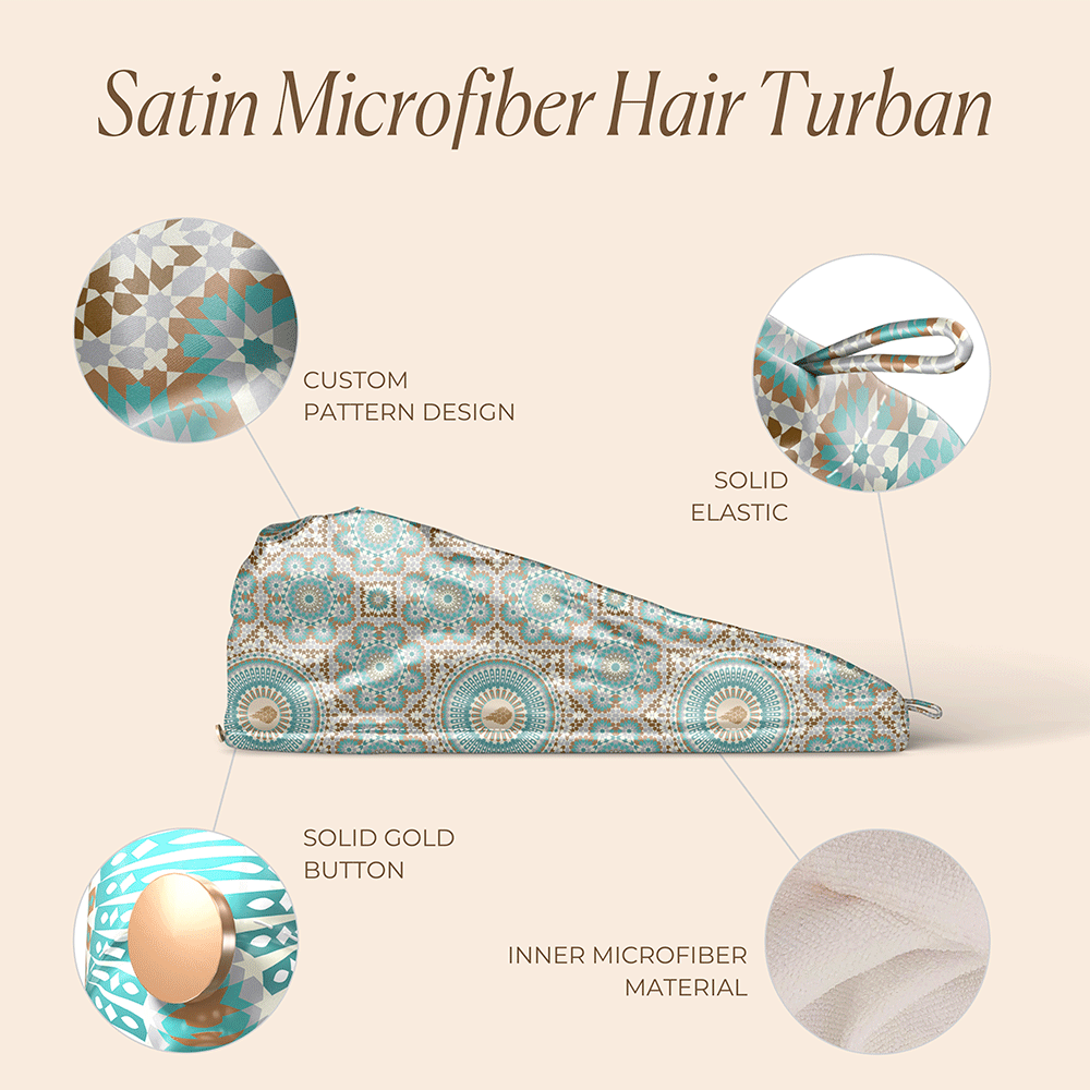 Bounce Curl Satin Mikrofaser Turban