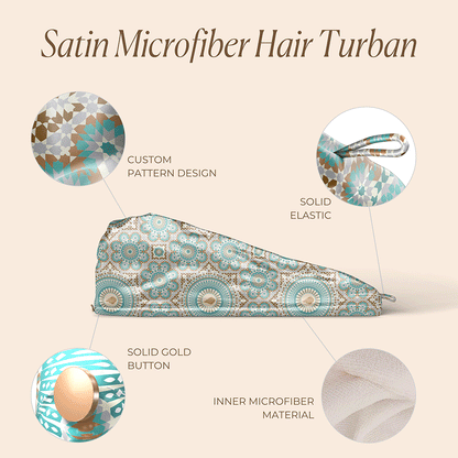 Bounce Curl Satin Mikrofaser Turban