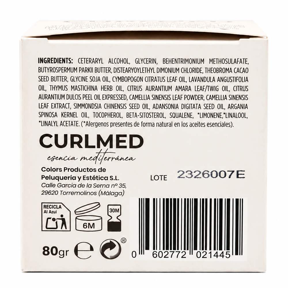 CurlMed Fester Conditioner Regenerierende Spitzen und Wurzel Matcha Tee 80g
