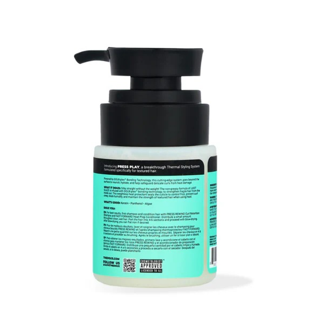 The Doux Press Play Just Glaze Glättungsfluid 2oz