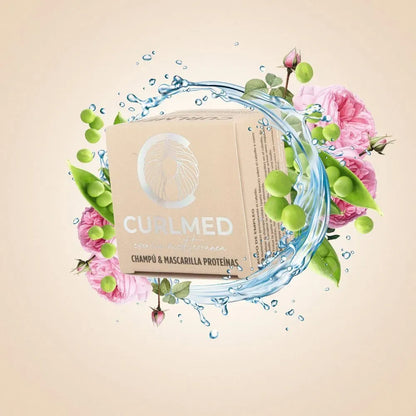 CurlMed Festes Shampoo + Maske Protein Alle Haartypen 70g