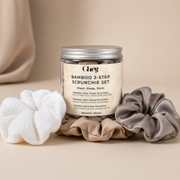 Chey Haircare Bambus 3-teiliges Scrunchie-Set