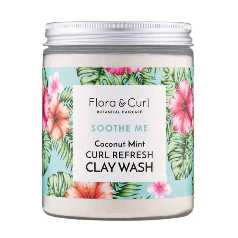 Flora &amp; Curl Soothe Me Coconut Mint Curl Refresh Clay Wash 260ml