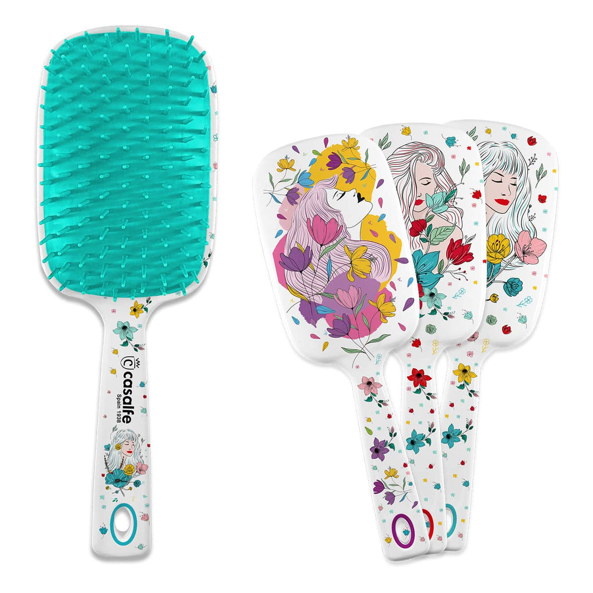 Casalfe Ella XL Brush detangles without pulling curly and/or unruly hair