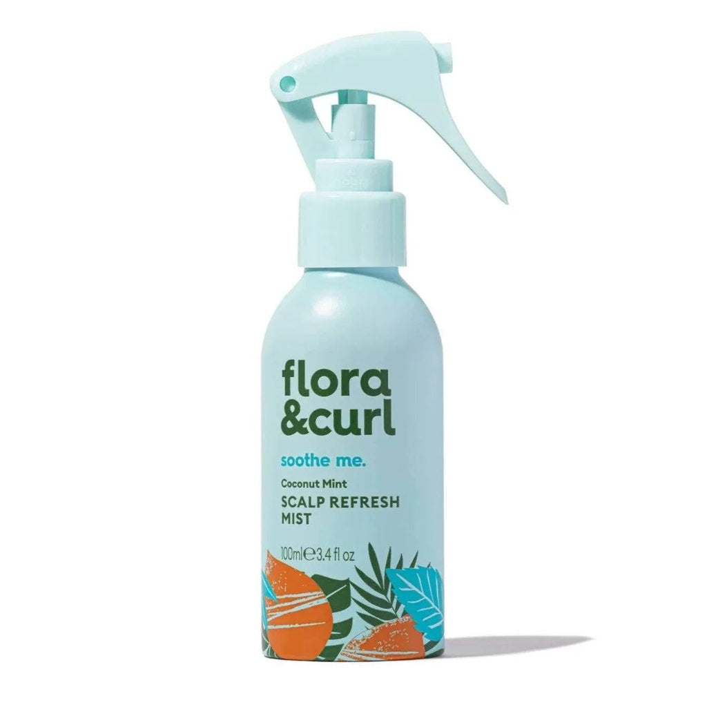 Flora &amp; Curl Kokosnuss-Minze Kopfhaut-Erfrischungs-Duo für vor und nach dem Duschen