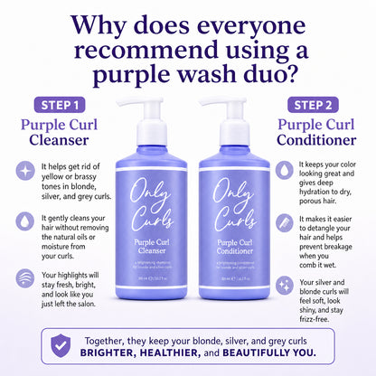 Only Curls Purple Curl Cleansing Duo – Für blonde und silberne Locken