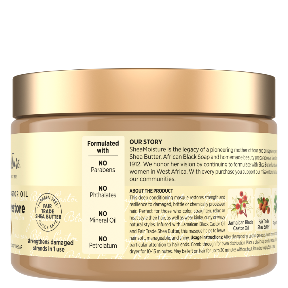 Shea Moisture Jamaican Black Castor Oil Strengthen &amp; Restore Treatment Mask 340g