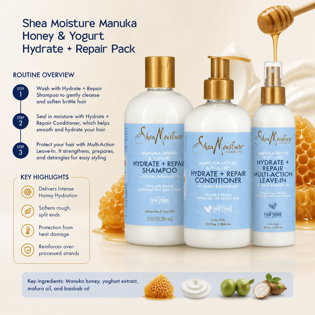 Shea Moisture Manuka Honig &amp; Joghurt Hydrate + Repair Pack