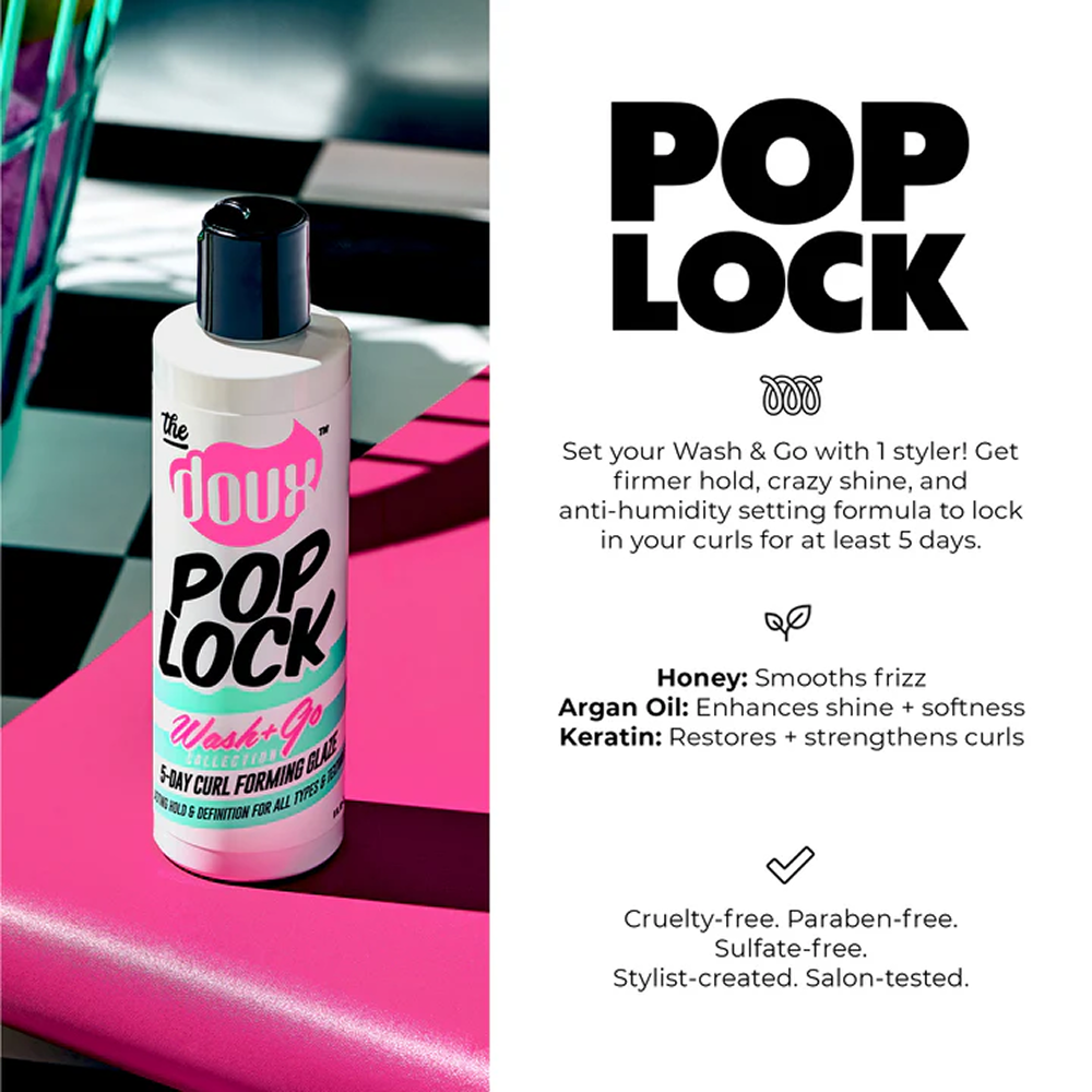 The Doux Pop Lock Wash+Go 5-Day Curl Forming Glaze 236ml
