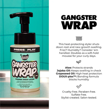 The Doux Press Play Gangster Wrap Foam Wrap Lotion 8oz