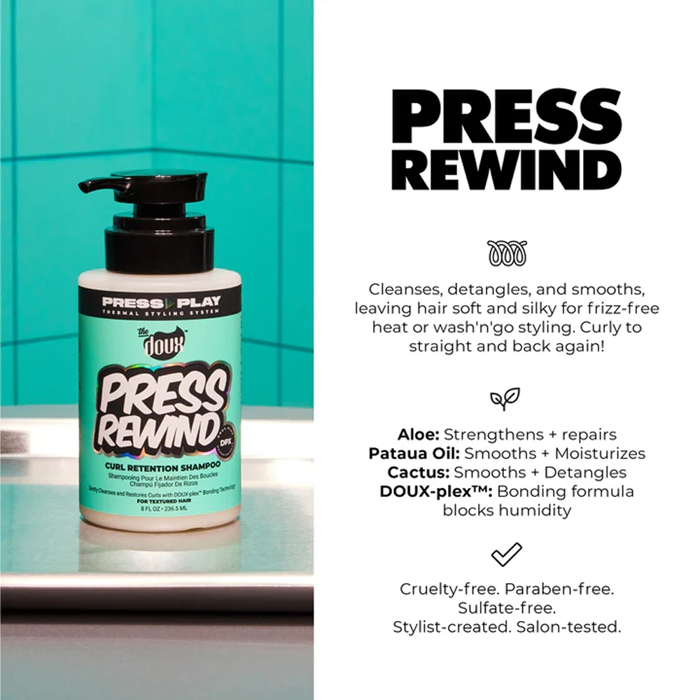 The Doux Press Play Rewind Locken-Reversion Shampoo 236ml