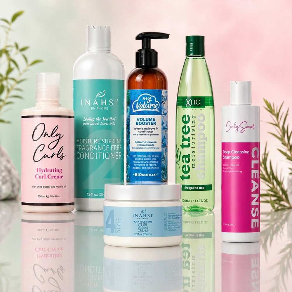 CurlyNest Starter-Kit für krauses, lockiges Haar 4B-4C – Stärkung der Haarstruktur