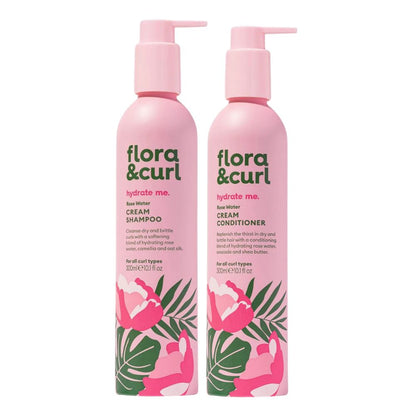 Flora &amp; Curl Hydrate Me Rosenwasser-Reinigungsduo
