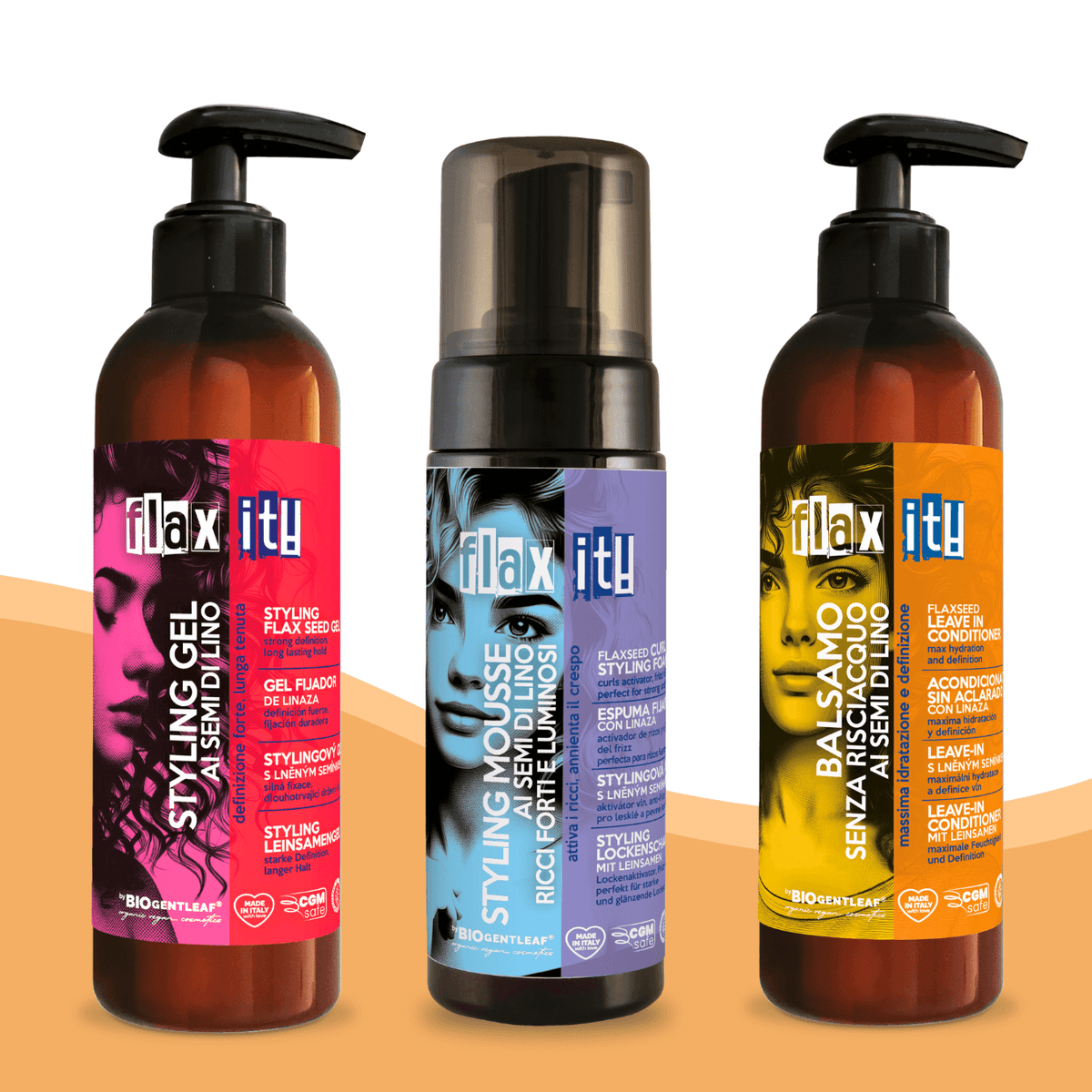 Bio Gentleaf Flax It Styling Mousse – Leinsamen Halt Mousse 150 ml