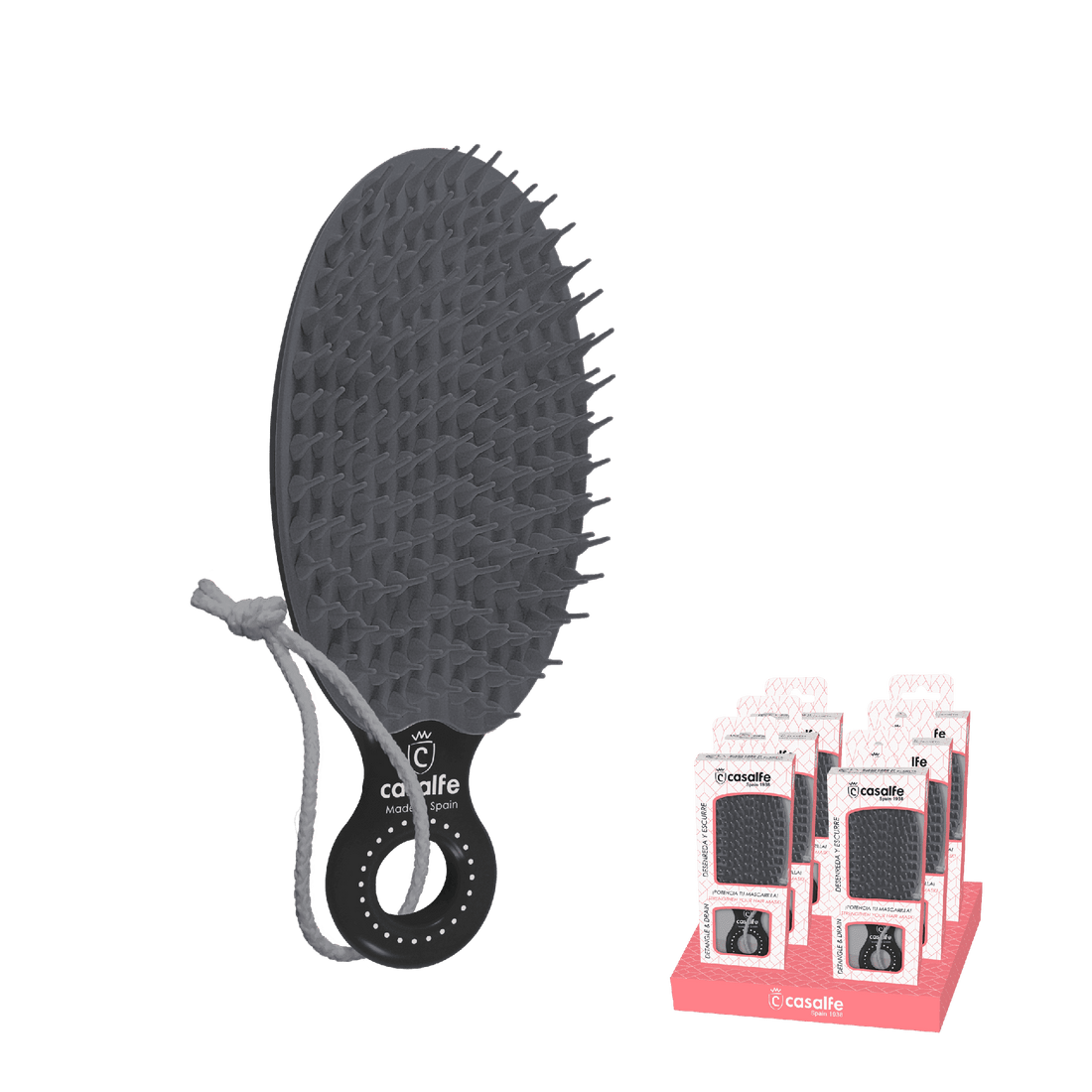 Casalfe Black Brush Entwirrt und Entwässert Unterstützt die Maske