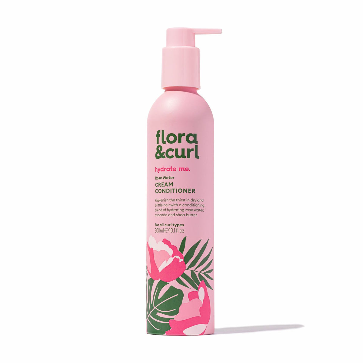 Flora &amp; Curl Hydrate Me Rose Water Cream Conditioner 300ml