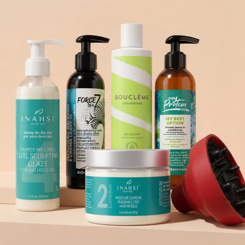 CurlyNest Pro Kit für lockiges Haar 3C-4A – Feuchtigkeitsisolierung