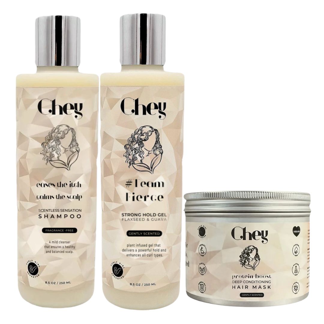 Chey Haircare Ausgewogenes Routine-Trio.