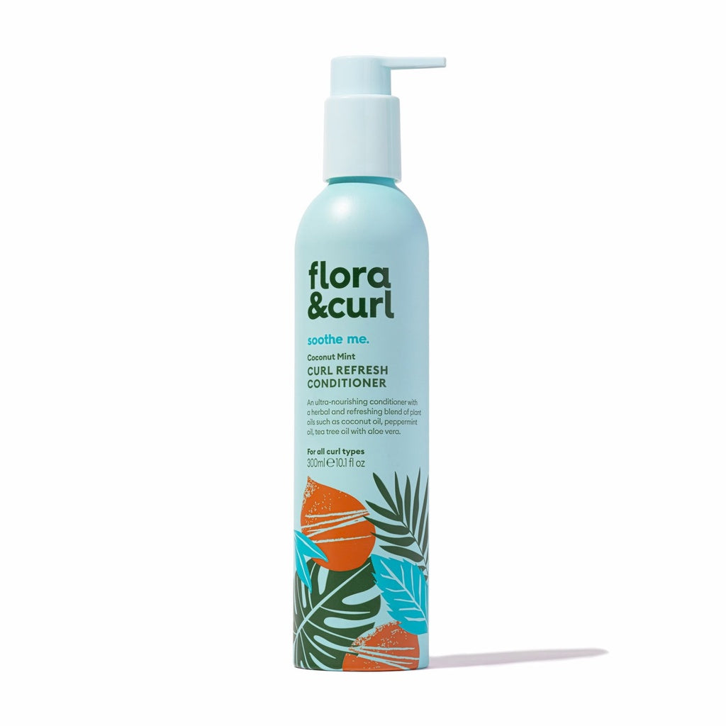 Flora &amp; Curl Soothe Me Kokosnuss-Minze Locken-Auffrischungs-Spülung 300ml