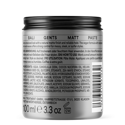 Bali Curls Bali Gents Matt Paste 100ml