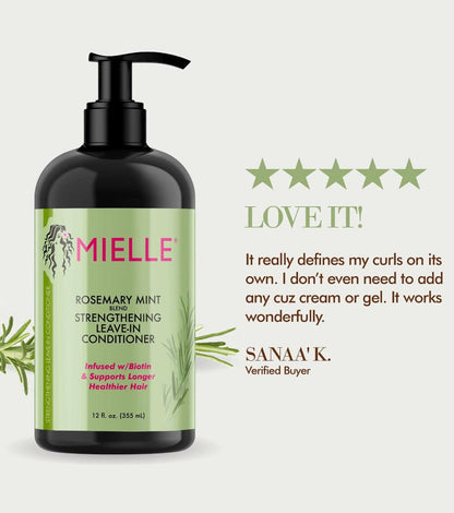 Mielle Rosmarin und Minze Leave-in-Stärkungsspülung 355ml
