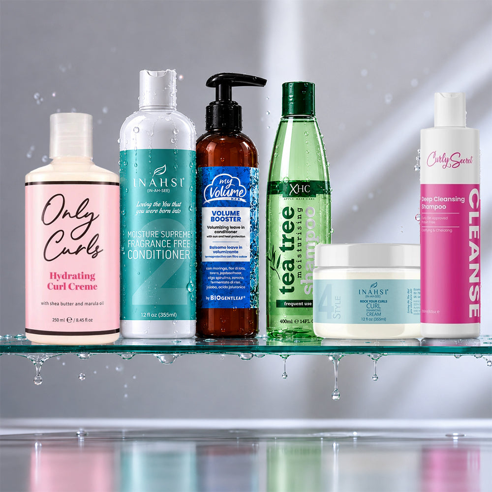 CurlyNest Starter-Kit für krauses, lockiges Haar 4B-4C – Stärkung der Haarstruktur
