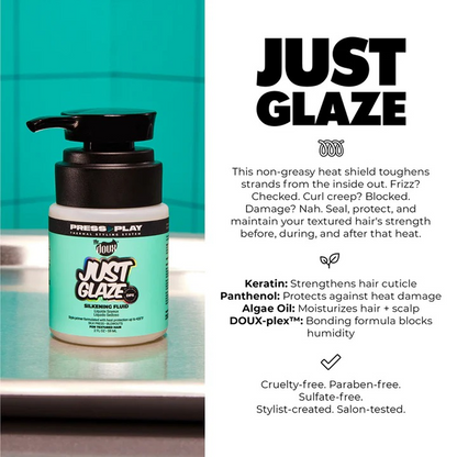 The Doux Press Play Just Glaze Glättungsfluid 2oz