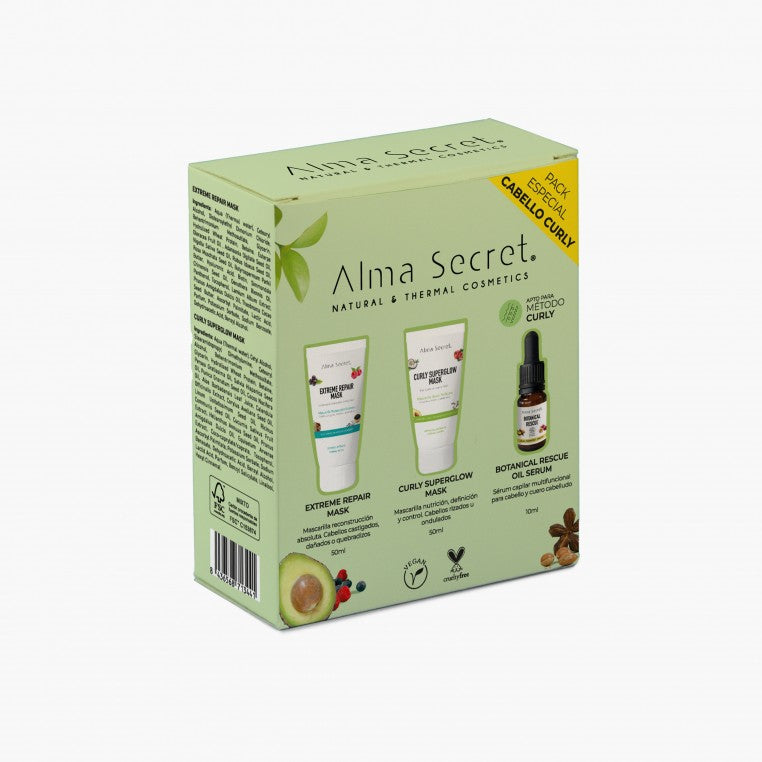 Alma Secret Geschenkset Minis: Lockig &amp; Extreme &amp; Botanical Rescue