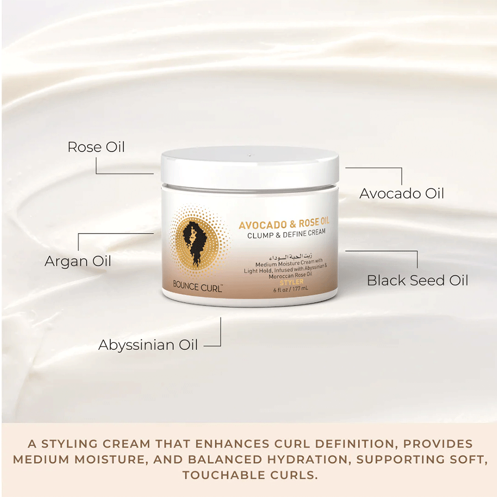 Bounce Curl Avocado &amp; Rose Oil Clump and Define Cream