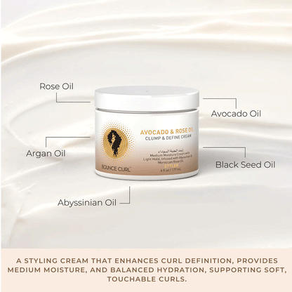 Bounce Curl Avocado &amp; Rose Oil Clump and Define Cream